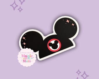 Mickey Mouse Head Sticker, Disneyland, Disneyworld, Vinyl Decal (3 inch)