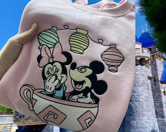 Disneyland Embroidered Sweatshirt, Disneyland Sweatshirt, Disneyland Shirt, Disneyland Sweatshirt Women, Minnie Mouse Shirt For Women