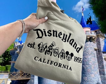 Disneyland Embroidered Sweater, Disneyland Sweatshirt, Disneyland Shirt, Disneyland Sweatshirt Women, Disneyland Mickey, Disneyland Sweater