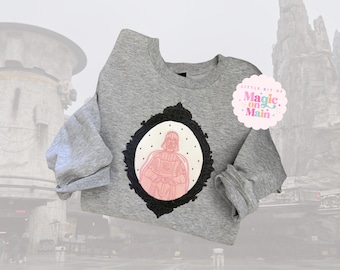Embroidered Darth Vader Sweater, Disneyland Inspired Apparel, Black Frame Design