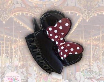 Minnie Mouse Polka Dot Claw Clip, Disneyland Hair Accessory