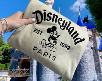 Disneyland Paris Embroidered Sweatshirt, Mickey Est 1992 Apparel