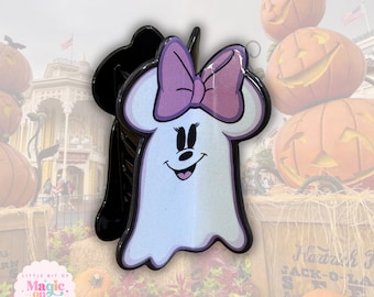 Minnie Ghost Halloween 3-Inch Hair Clip – Disneyland Magic Accessory