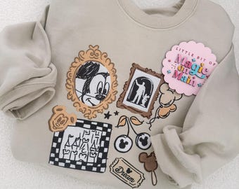 Embroidered Disneyland Bow Shirt, Disneyland Bow Sweater, Pink Disneyland Sweater, Pink Disneyland Sweatshirt, Cute Disneyland Sweatshirt,