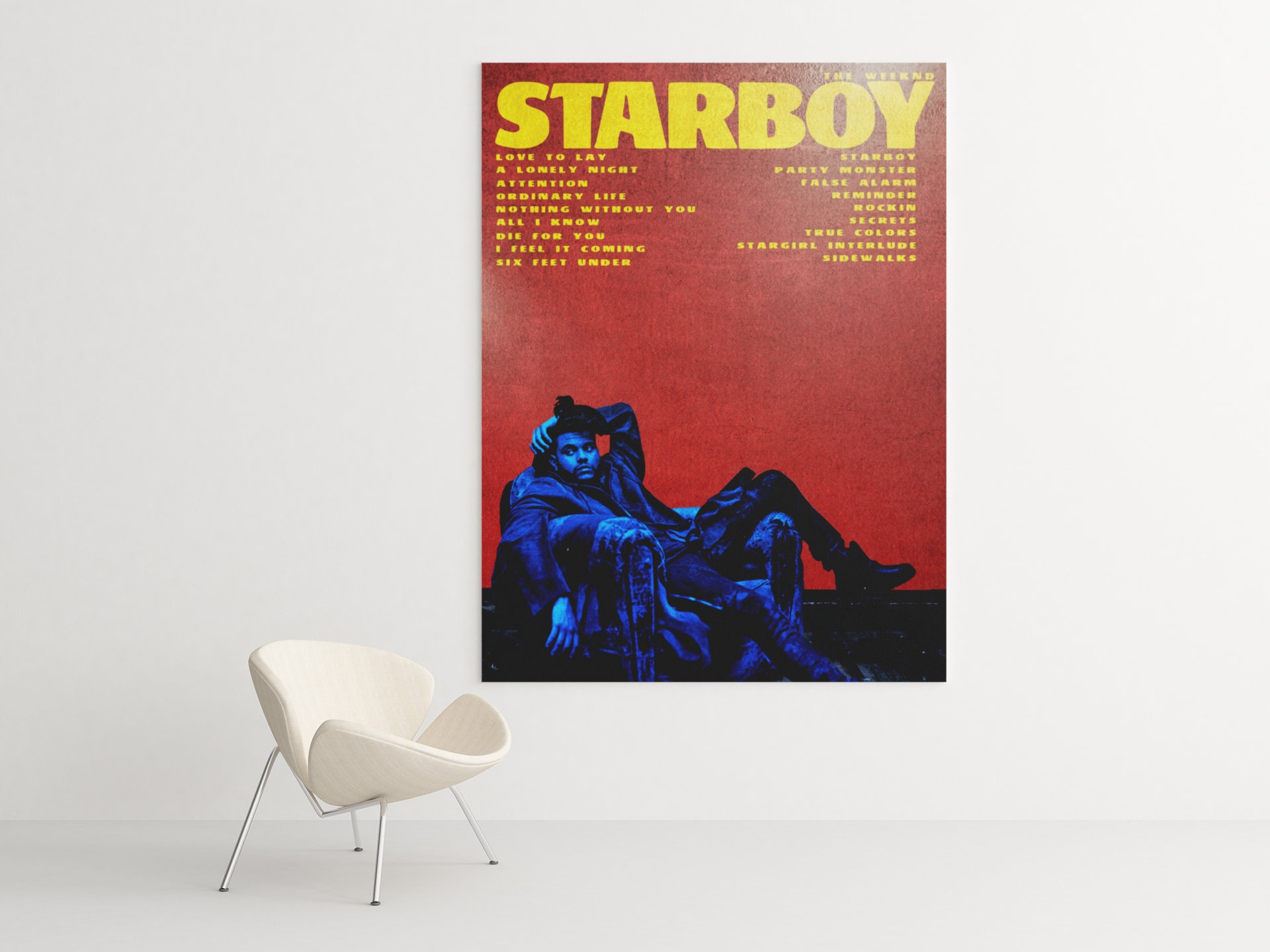 Discover The Weeknd Poster, Vintage Poster, Aesthetic Poster, Vintage Room decor, Gradient Wall Art, Home Decor