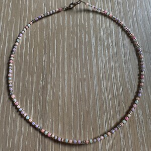 Pastel and Gold Beaded Choker