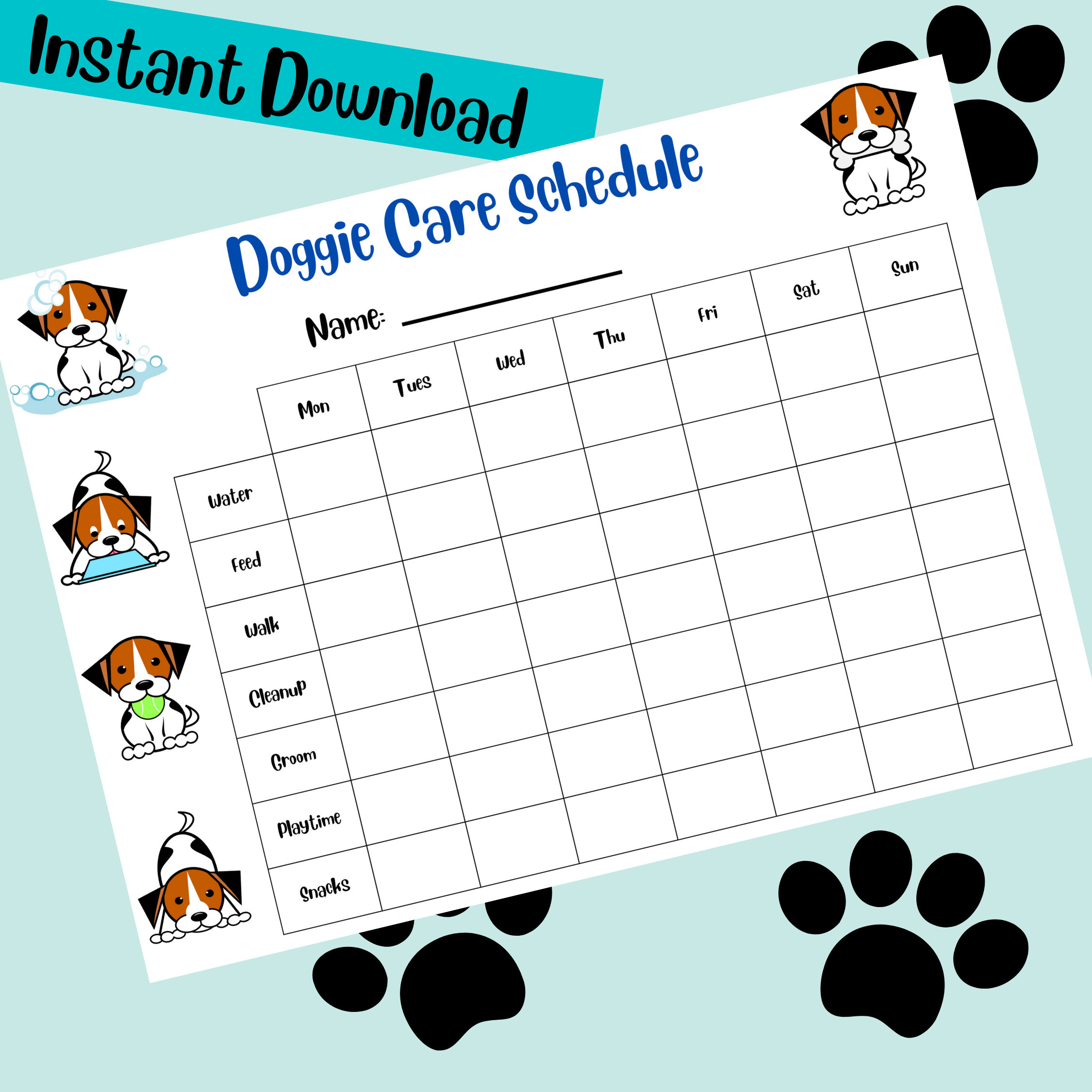 Multitrust Dog Feeding Reminder Chart, Magnetic Pet Feeding Chart