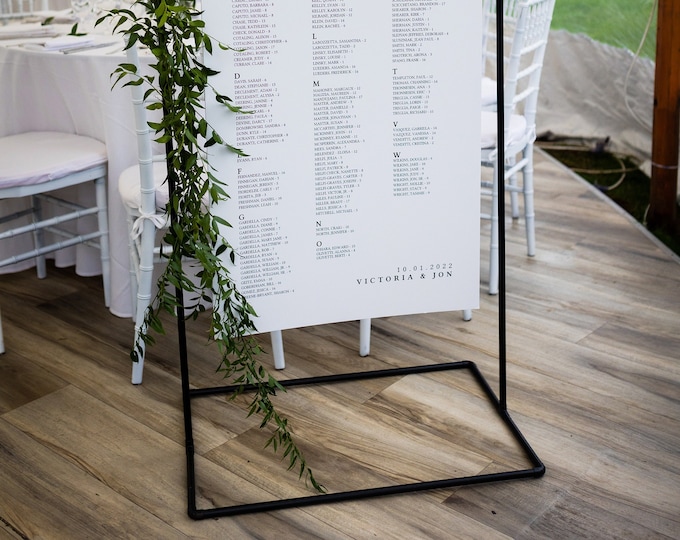 Copper Sign Stand Wedding Sign Stand Seating Chart Stand Etsy