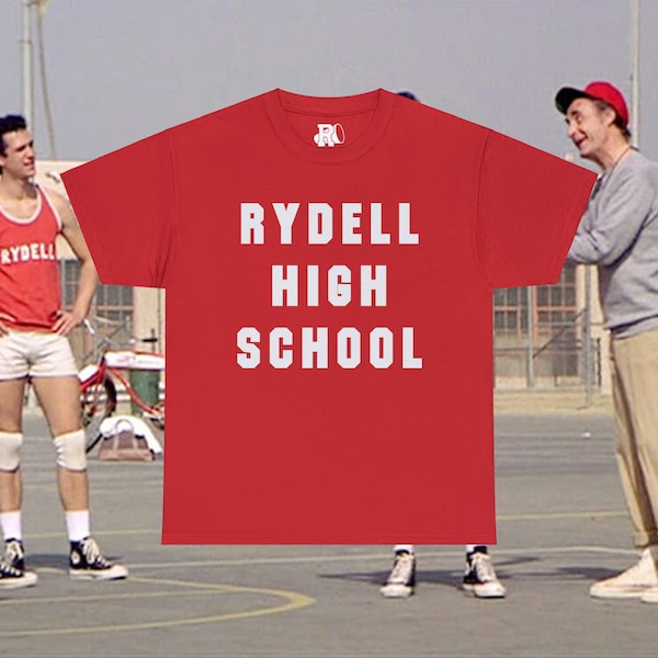 Grease - Rydell High School Red T-Shirt Movie Scene / Danny Zuko Shirt Sports Top / John Travolta musical inspired tribute printed shirt