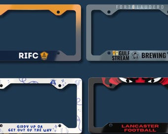 Custom License Plate Frame | Personalized License Plate Frame | Custom Metal License Plate Frame | Metal License Plate