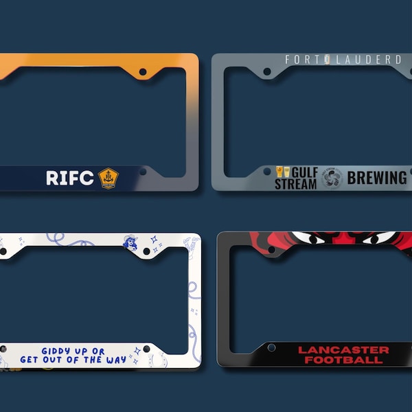 Custom License Plate Frame | Personalized License Plate Frame | Custom Metal License Plate Frame | Metal License Plate