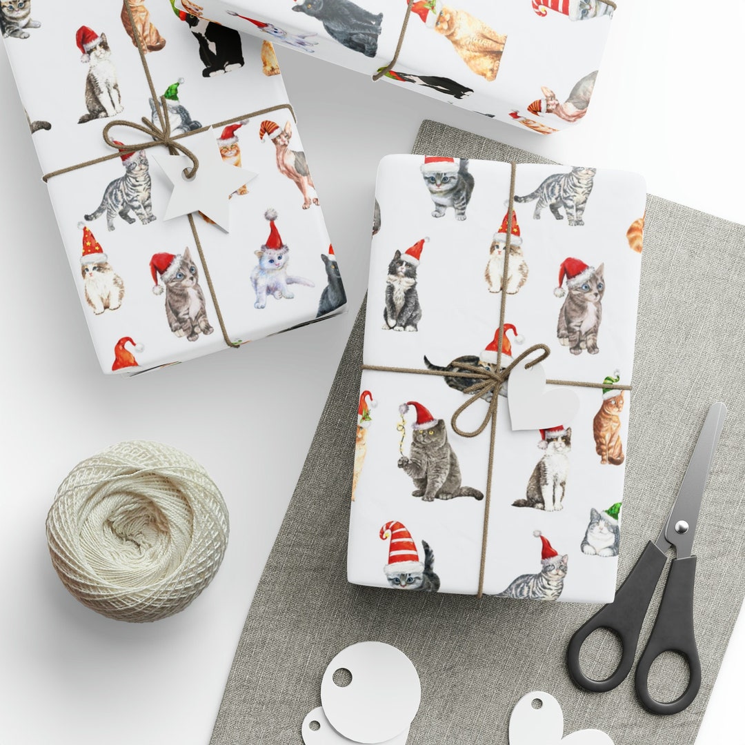 Unique Wrapping Paper, Cat Wrapping Paper, Unique Holiday Gifts