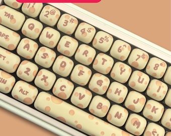 Juego de teclas Cheese — 133 teclas PBT, perfil MOG, diseño amarillo para teclados mecánicos - Envío hoy