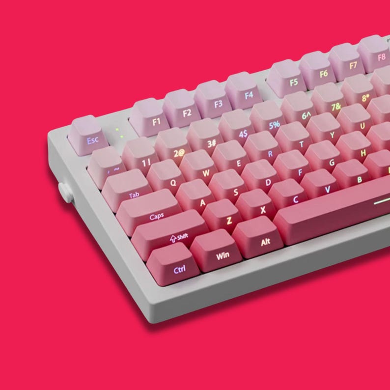 Red Gradient Keycap Set – Vibrant Mechanical Keyboard Keycaps | Gaming ...