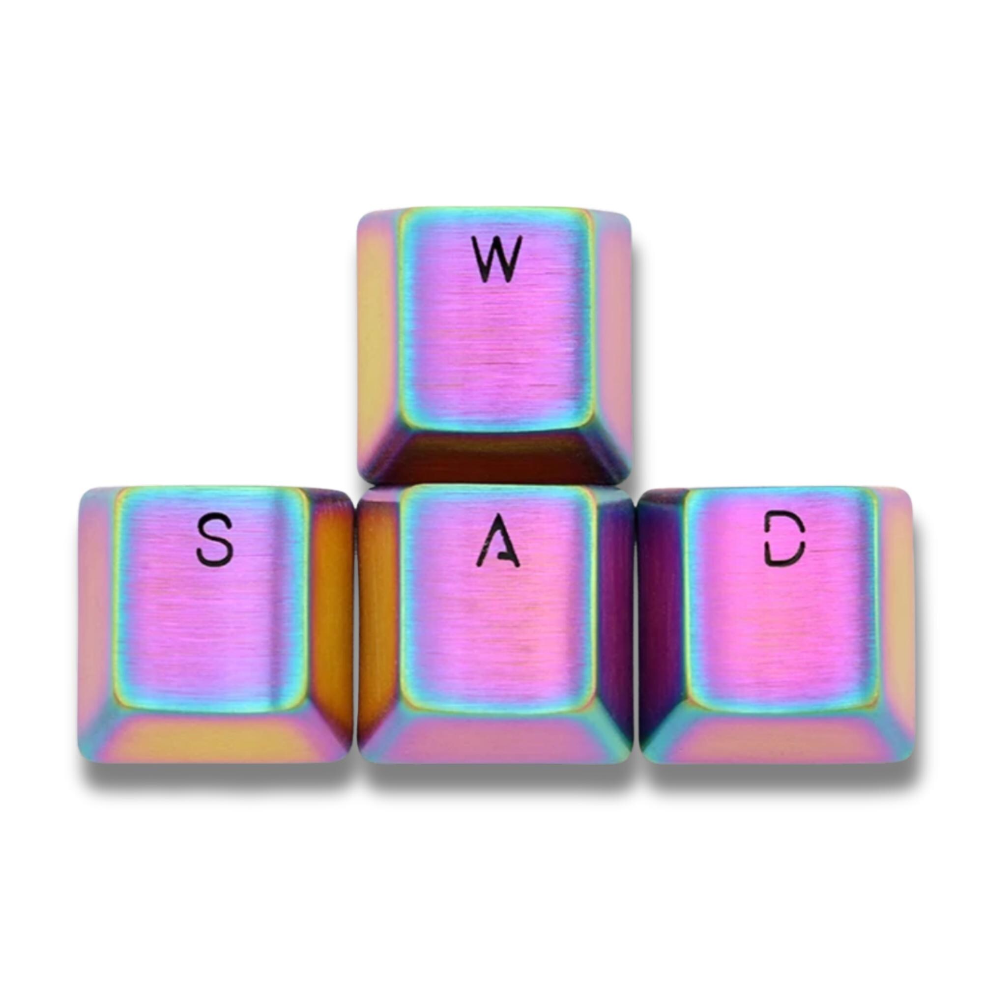 4 Keys Stainless Steel Keycap Set | OEM Profile Metal Keycaps | WASD ...