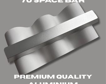Barra espaciadora de aluminio 7U | Tecla espaciadora de metal negro | Teclas de aluminio mecanizadas por CNC | Actualización personalizada para teclados mecánicos | Compatible con interruptores MX