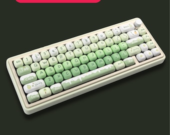 Matcha Green Keycap Set | 138 Keys PBT MOG Profile | Custom Mechanical Keyboard Keycaps for Gaming, Typing & Aesthetic Desk Setup