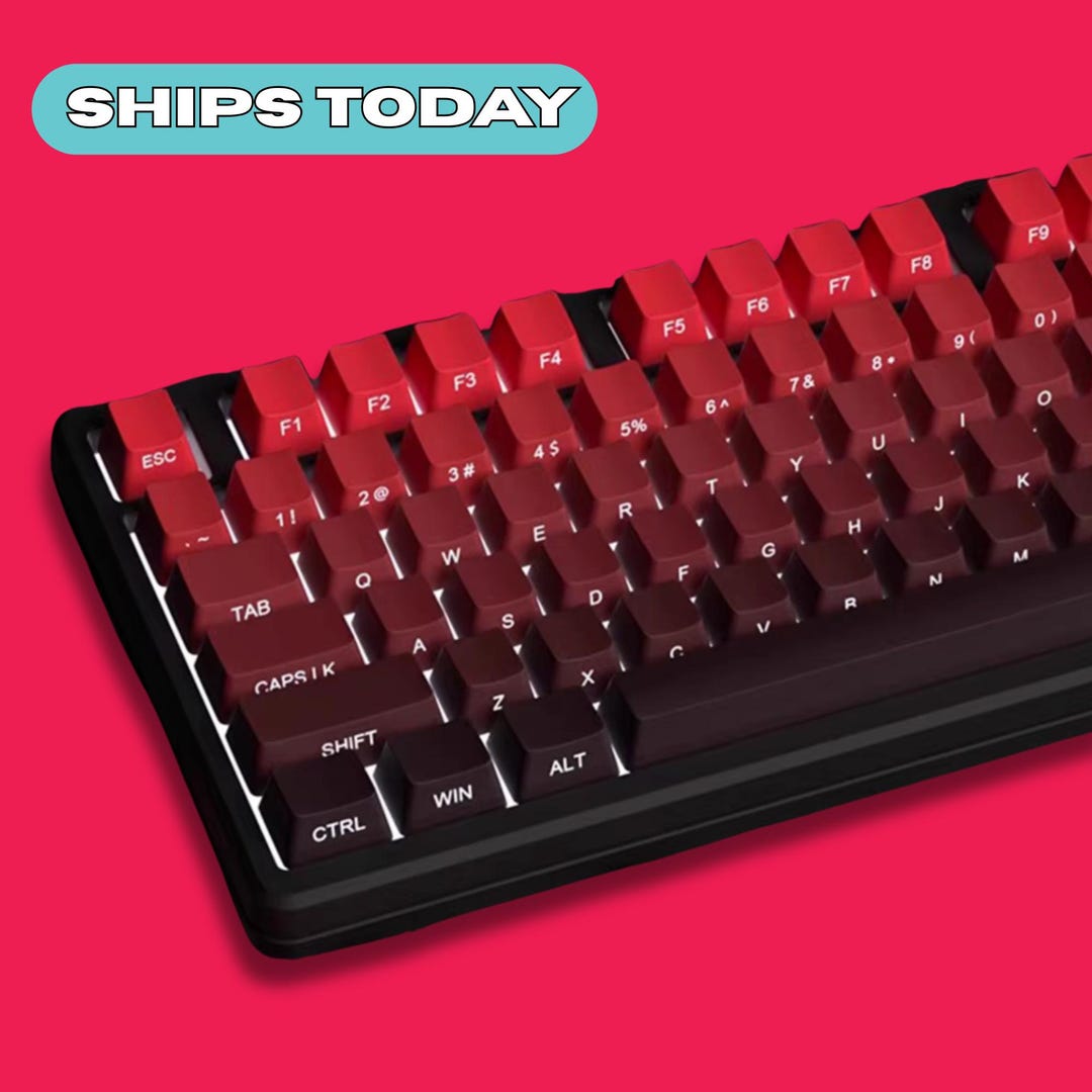 Red Gradient Keycaps Red Gradient Keycap Set – Vibrant Mechanical Keyboard Keycaps | Gaming ...