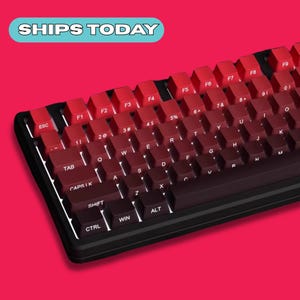 Red Gradient Keycap Set – Vibrant Mechanical Keyboard Keycaps | Gaming and Streamer Aesthetic | Cherry MX | Cherry OEM Profile | Kawaii