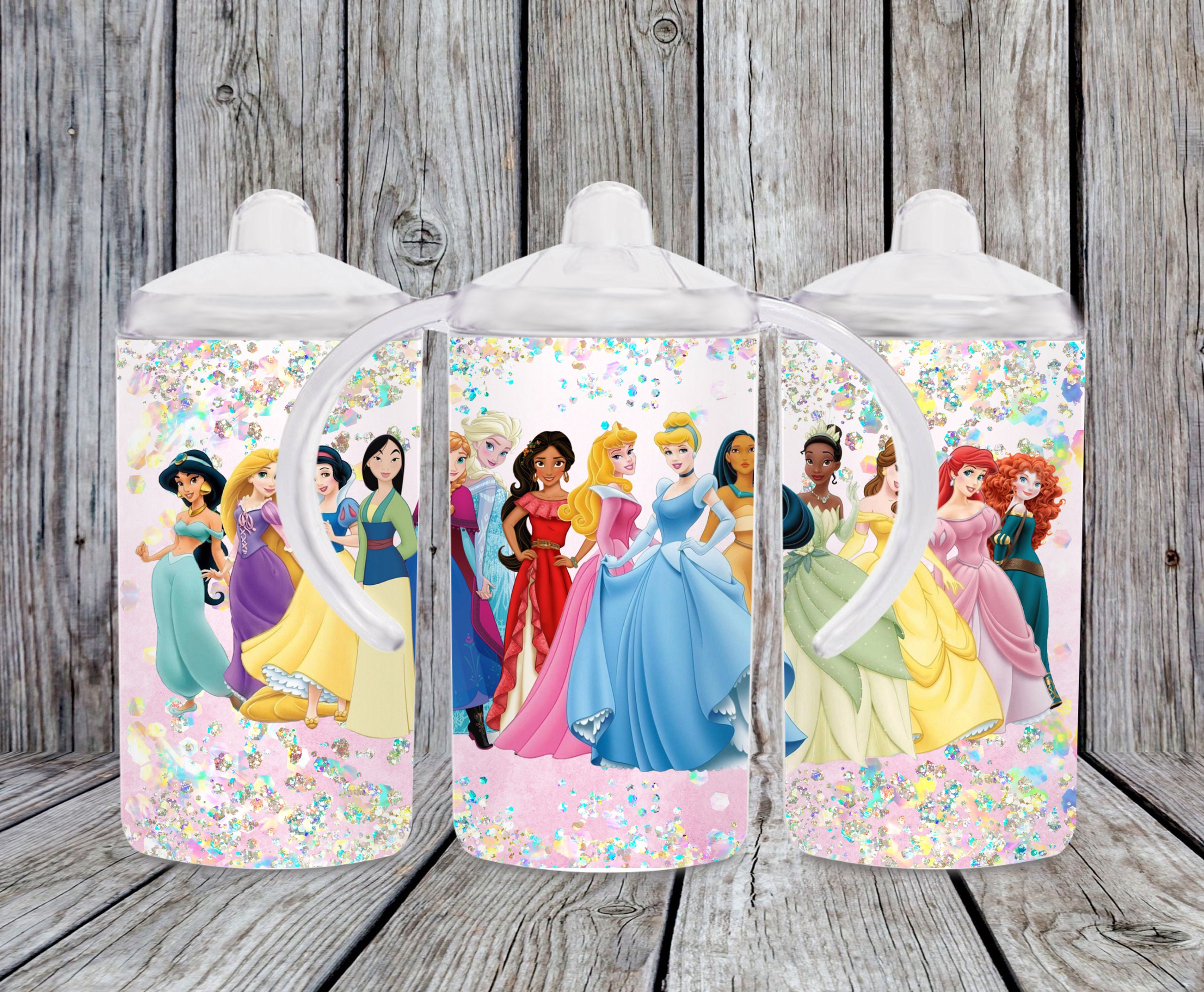 Disney PRINCESS 2 PACK Spill Proof 10oz Sippy Cups Tumbler Kids Girls  Toddler