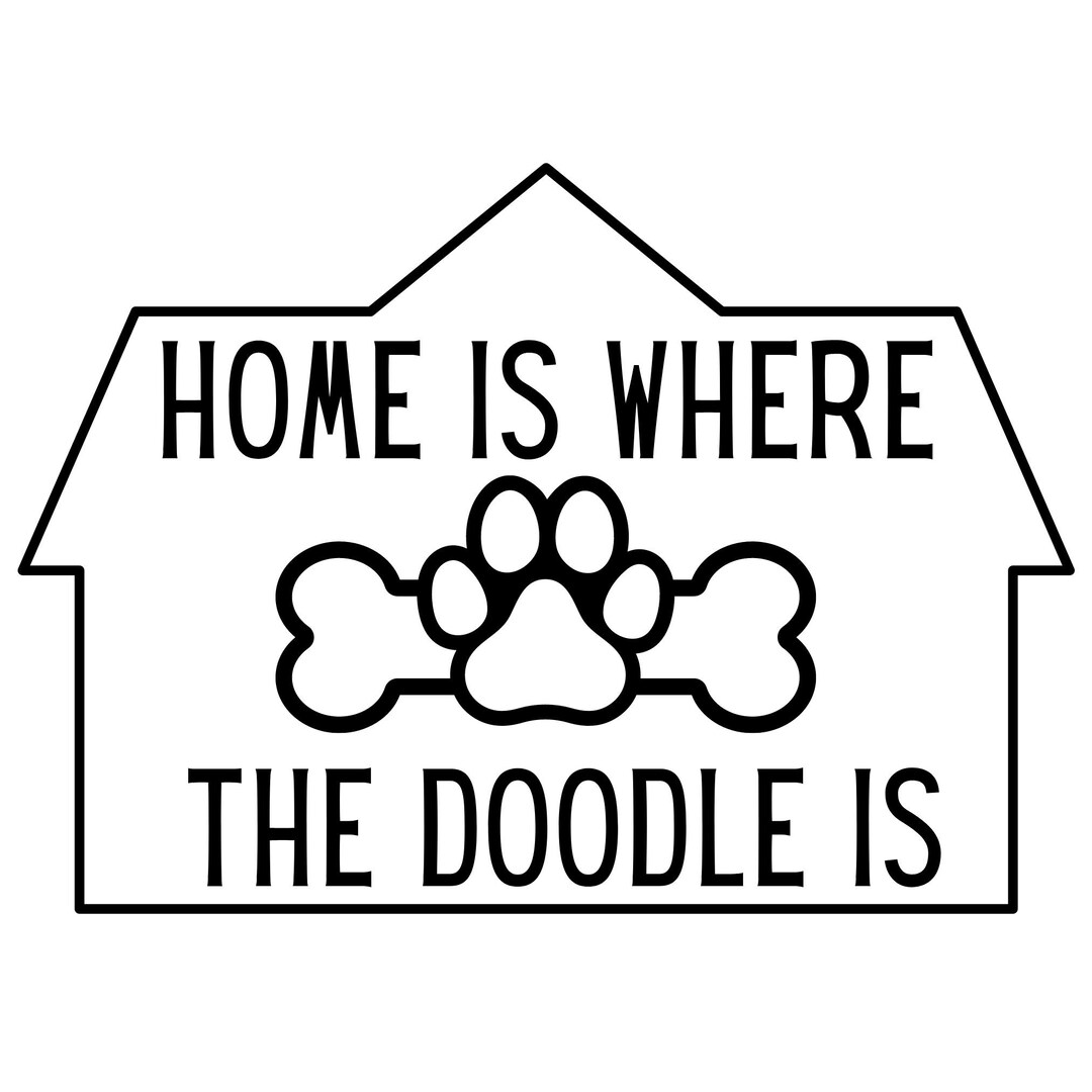 Home is Where the Doodle is SVG & PNG Digital Download Etsy