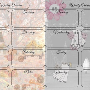 Weekly Overview Pages | PDF Printable - Etsy