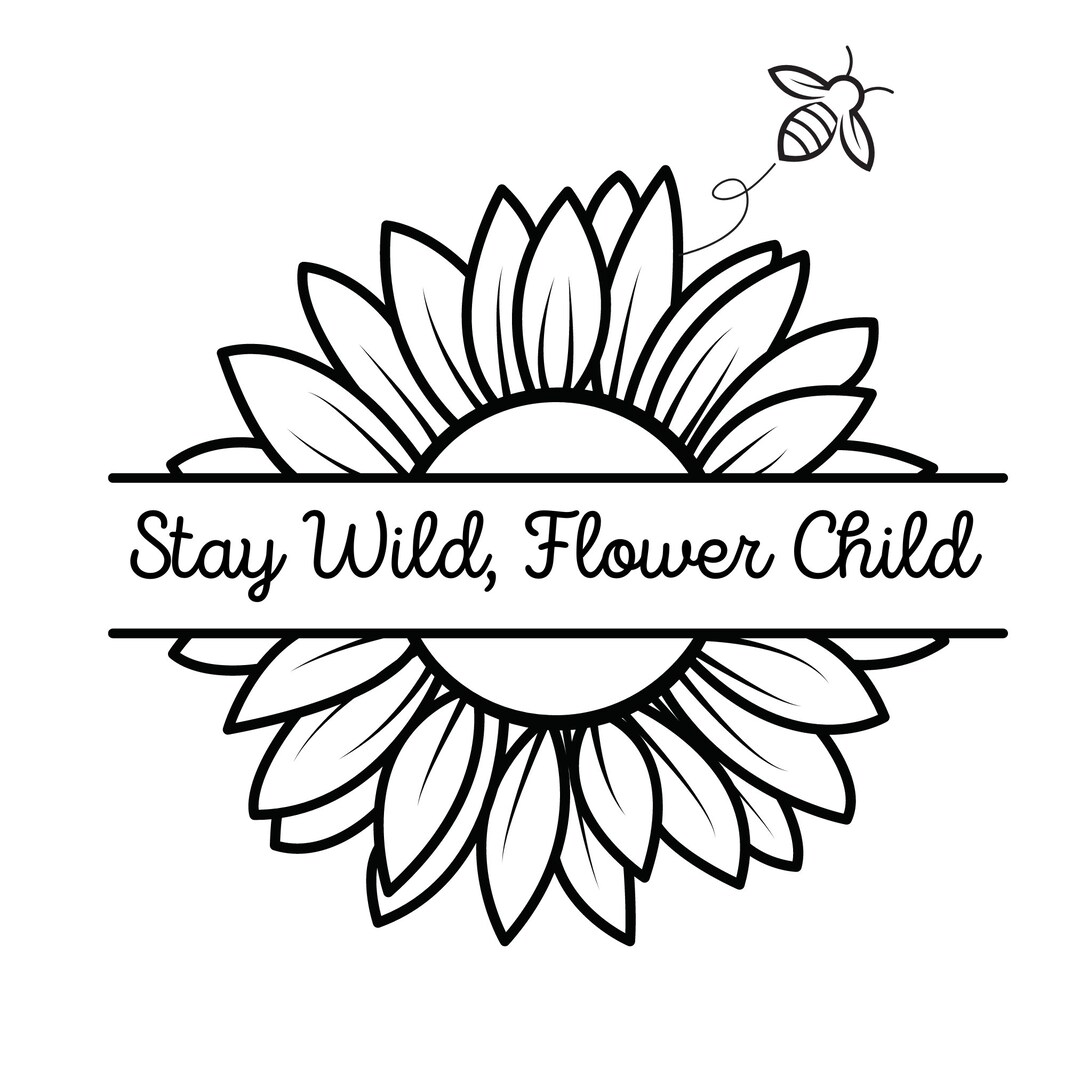 Stay Wild, Flower Child SVG & PNG Digital Download Etsy