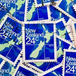 Nieuw-Zeelandse postzegels/kaart van Nieuw-Zeeland/1982