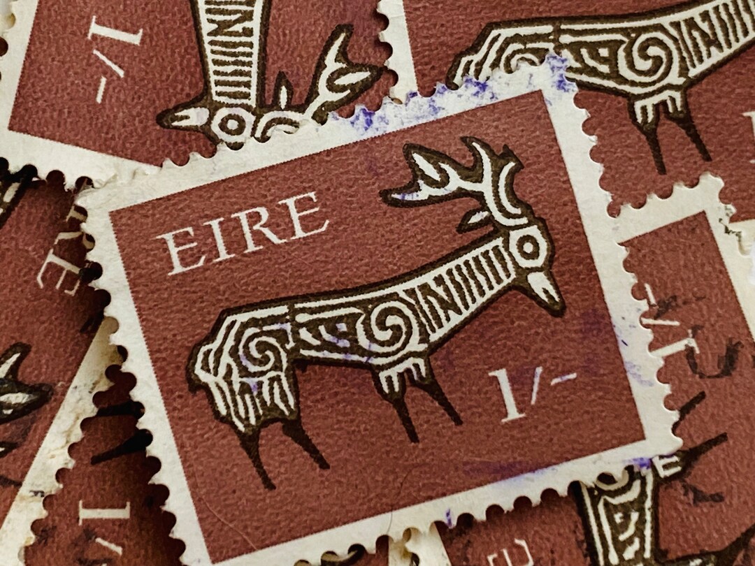 Ireland Postage Stamps/stylised Stag Etsy