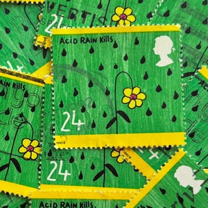 Great Britain Postage Stamps/Protection of the Environment, Children&#39;s Paintings /Acid Rain Kills/1992