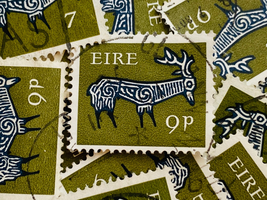 Ireland Postage Stamps/stylised Stag Etsy