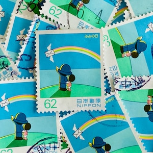 Japan Postage Stamps/Man Pointing at Flying Letter/1993