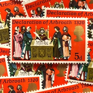 Great Britain Postage Stamps/Annversaries of Events, Described on Stsmps/Signing the Declaration of Arbroath/1970