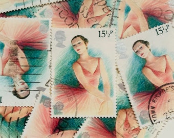6x BALLET BALLERINA Dancing 1998 32c Black Unused Postage Stamp