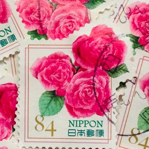 Japan Postage Stamps/Dark Pink Roses/2020