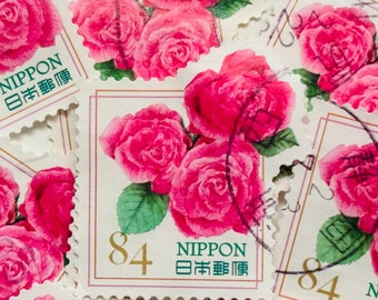 Japan Briefmarken/Dark Pink Roses/2020