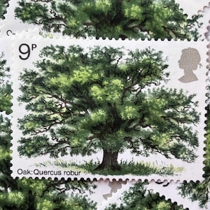 Sellos postales de Gran Bretaña/Árboles británicos (1.ª emisión)/Roble/1973