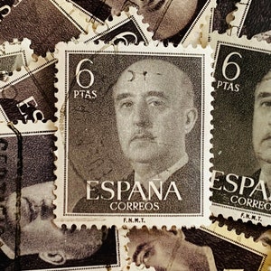 Spanien Briefmarken/ General Franco/Grau Schwarz/1954