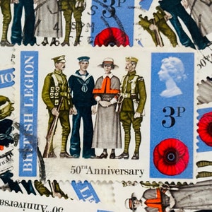 Sellos postales de Gran Bretaña/Aniversarios británicos/Militares y enfermeras de 1921/1971
