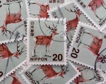 Japan Briefmarke/Sika Hirsch/Cercus Nippon/2015
