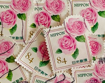 Japan Briefmarken/Rosa Rosen/2020