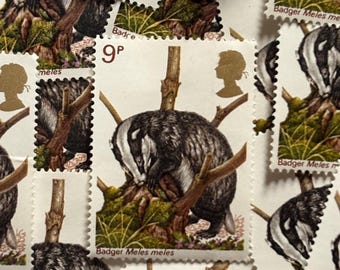 Großbritannien Briefmarken/britische Wildtiere/Dachs/1977