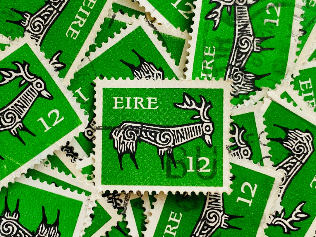 Ireland Postage Stamps/stylised Stag Etsy