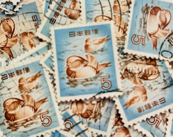 Japan Briefmarke/Mandarin Duck/1955