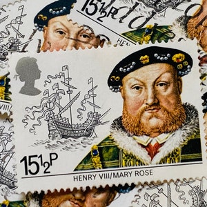 Sellos postales de Gran Bretaña/Historia marítima/Enrique VIII y María Rosa/1982