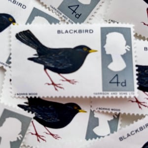 Great Britain Postage Stamps/British Birds/Blackbird/1966