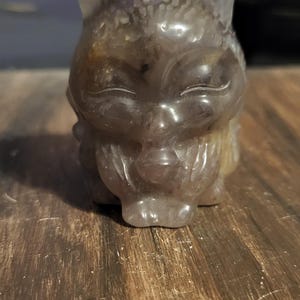 Hand carved Agate Nine Tail Fox  nice transparency and detail!
