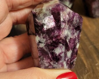 Purple mica diamond cupcake freeform. Flashy mica deep purple. BEAUTIFUL pieces.