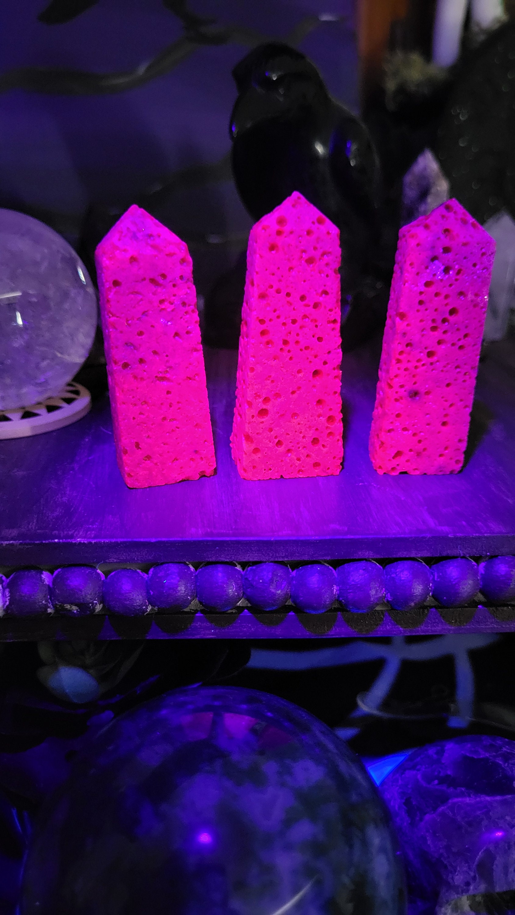 Ruby Points UV Reactive High Quality Ruby Tower - Etsy
