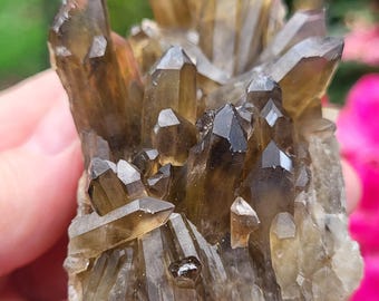 Smokey quartz cluster  crystal Smokey quartz clusters Nice for price!